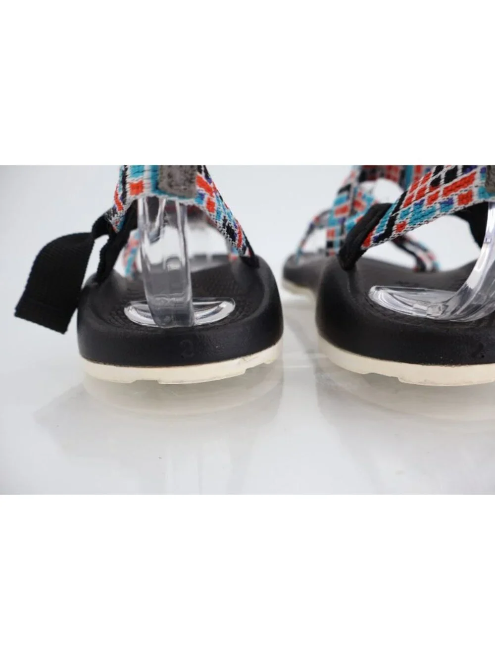 Chaco Girls Z1 Sandal Size 2 Red Blue Adjustable Strap Outdoor Active Sport Shoe
